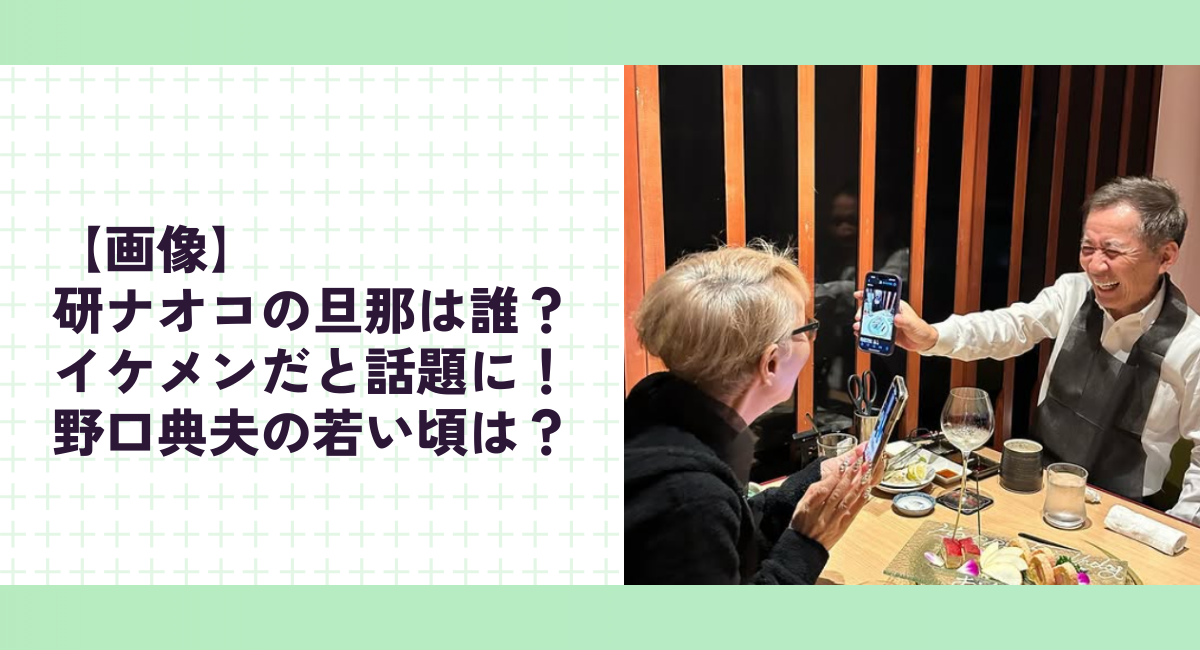 【画像】研ナオコの旦那は誰？イケメンだと話題に！野口典夫の若い頃は？